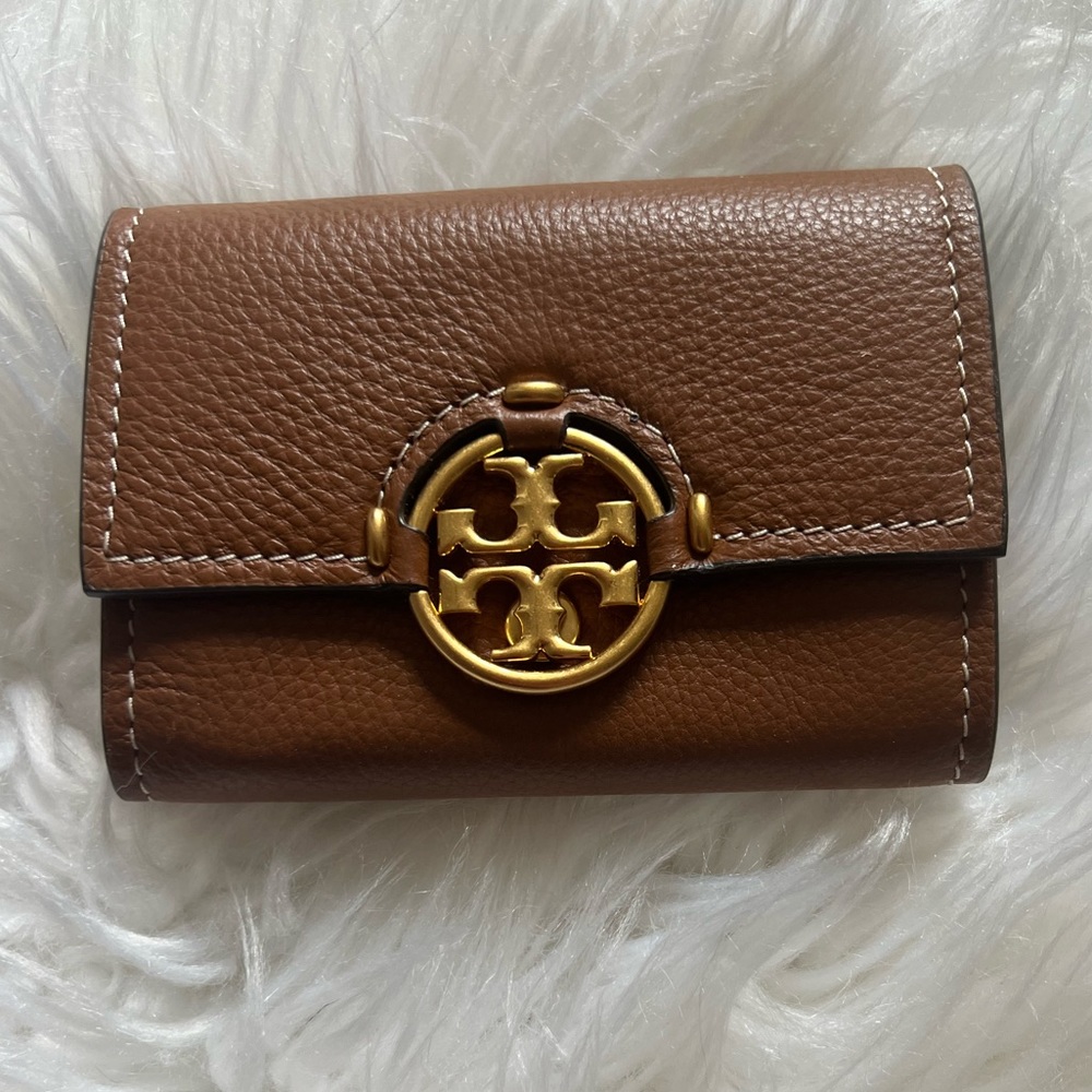 Tory Burch Miller Mini Wallet in Light Umber